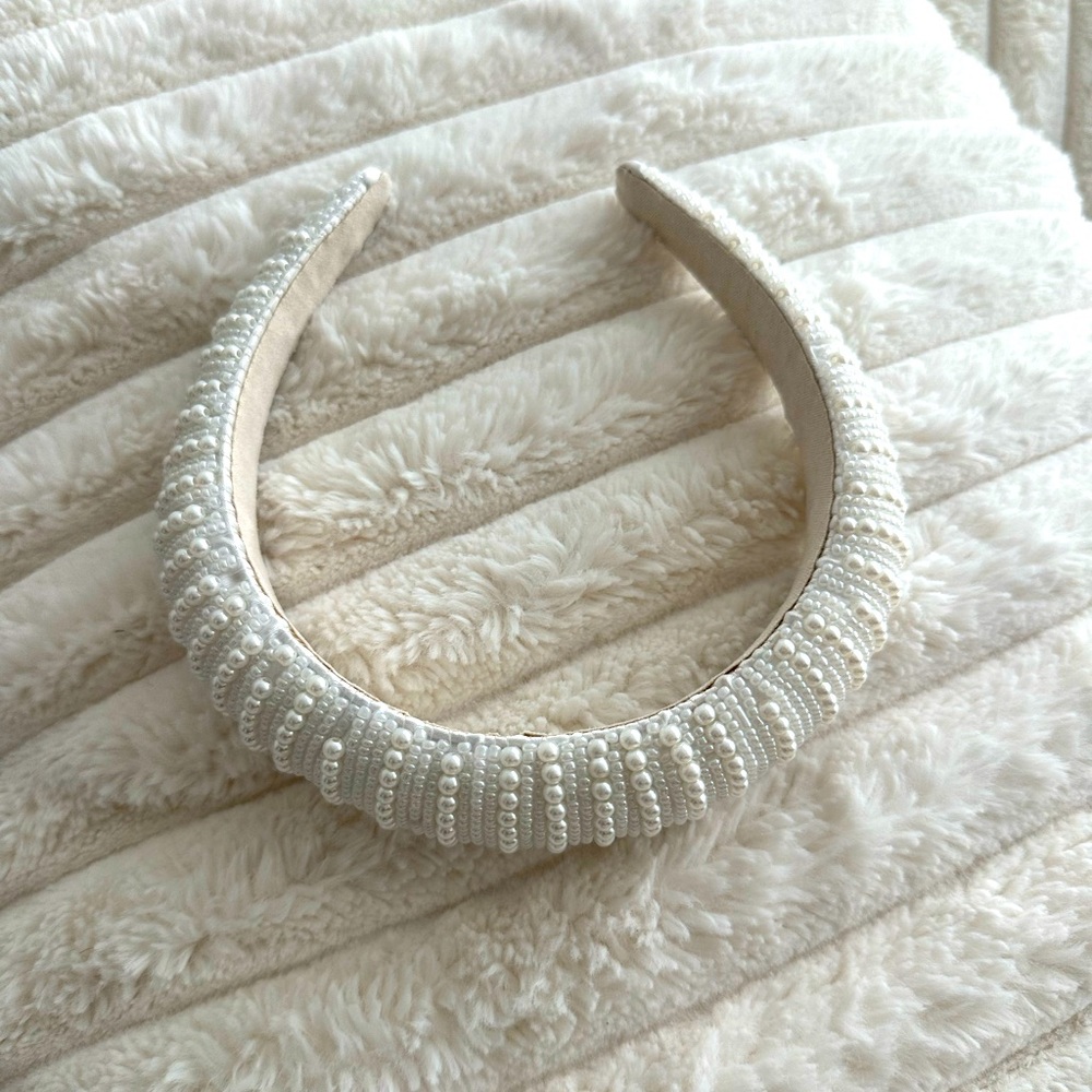 Ivory pearl headband
